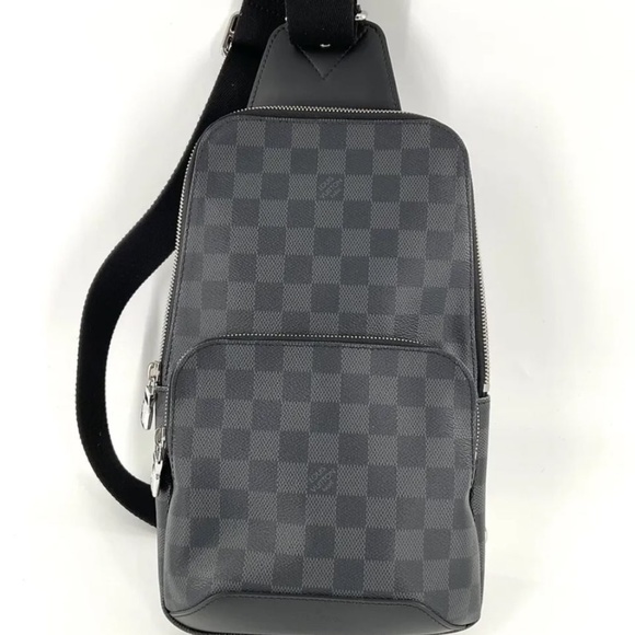 LOUIS VUITTON Avenue Sling Bag N41719 Damier Graphite Backpack Authentic - Picture 1 of 10